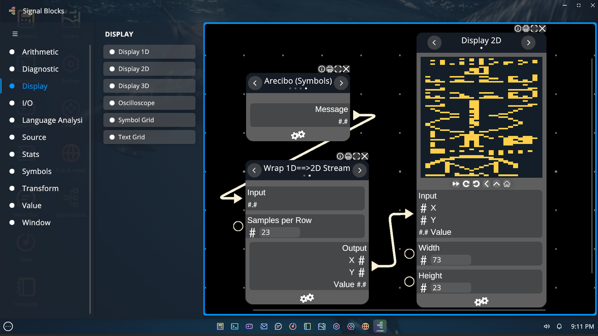 Signal Blocks: Arecibo flowgraph